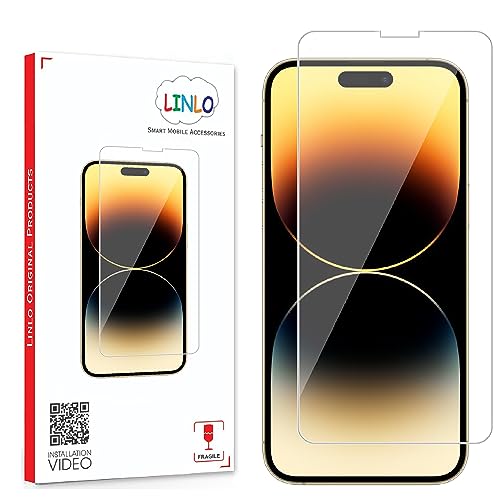 Image of Tempered Glass Screen Protector Compatible for Apple iPhone 14 Pro Max with Full Screen Coverage; Except Edges and Easy Installation Kit(Transparent), Pack of 1