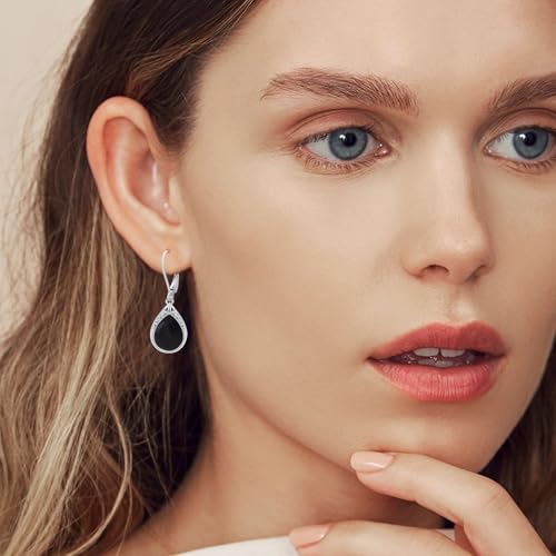 Teardrop Earrings for Women Celtic Filigree Drop Earrings Sterling Silver Leverback Jewelry Christmas Gifts for Women Mom2