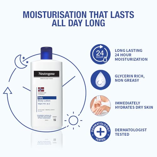 Neutrogena Norwegian Formula Body Moisturizer For Dry Skin 24 Hour Moisturization , 250ml - Image 4