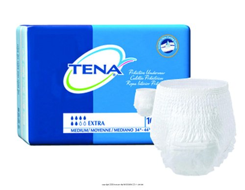 TENA ProSkin Extra Breathable Underwear, Incontinence, Disposable, Moderate Absorbency, Large, 64 Count
