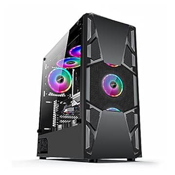 Gabinete Gamer com 3 Fans Cooler RGB e Lateral em vidro - 3303B