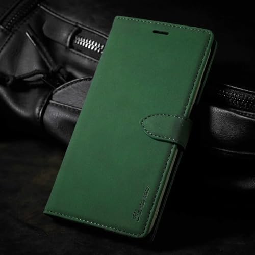 Étui portefeuille iPhone 16 Pro vert : ne perdez plus vos cartes grâce au clapet