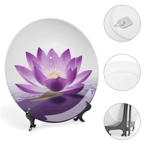 Plato decorativo de cerámica Bone China de 6 pulgadas blanco miniatura 4