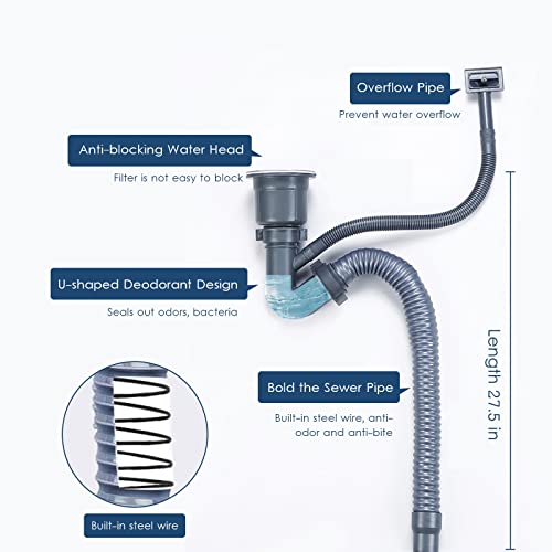 Évier utilitaire résistant aux taches avec robinet eau chaude froide pour garage - 6