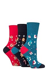 SockShop Gentle Grip Ladies Cotton Christmas Socks