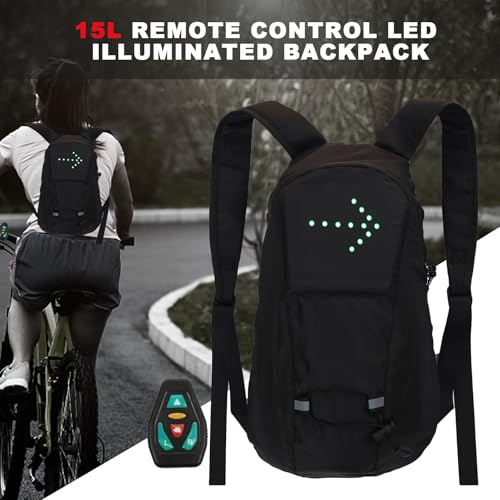 Sac à dos clignotant led avec télécommande sans fil pour cycliste