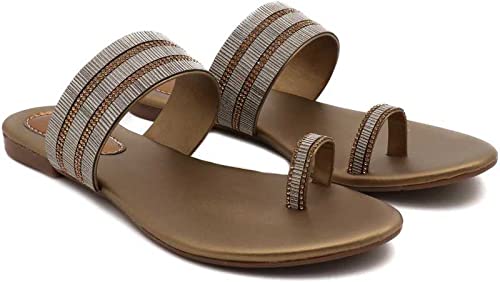 Women Pink Grey,Gold, Flats Sandal (GOLD, numeric_7) (B09Q1B2JFW) Amazon Price History, Amazon Price Tracker