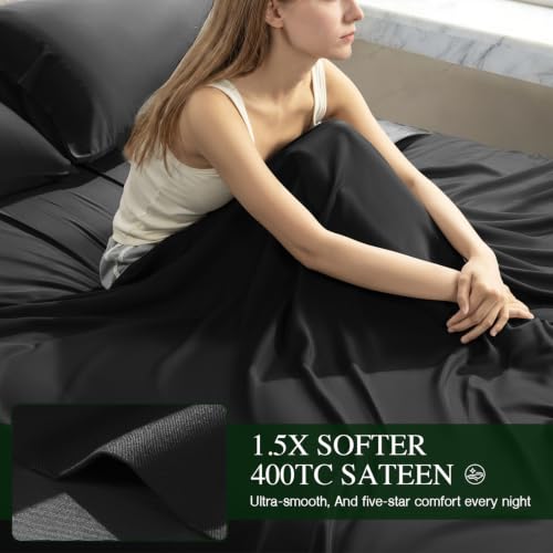 Image of 100% Organically Grown Bamboo Viscose Queen Sheet Set with Pockets on Side