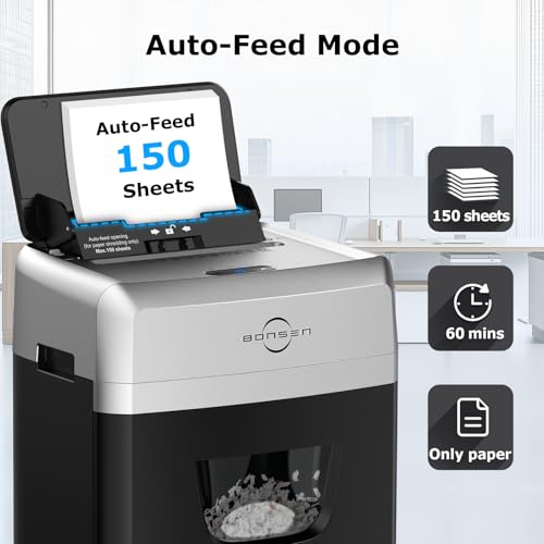 BONSEN 150-Sheet Autofeed Paper Shredder S3114 の商品画像 1