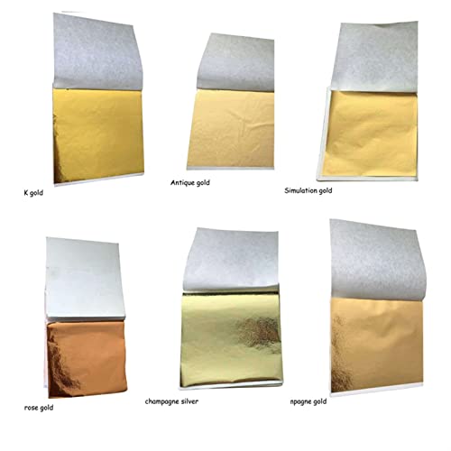 Feuilles pour dorure papier métallique simulation or 200 feuilles de style