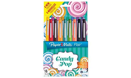 Feutres Paper Mate Flair Candy Pop dessin anti-bavure pointe moyenne
