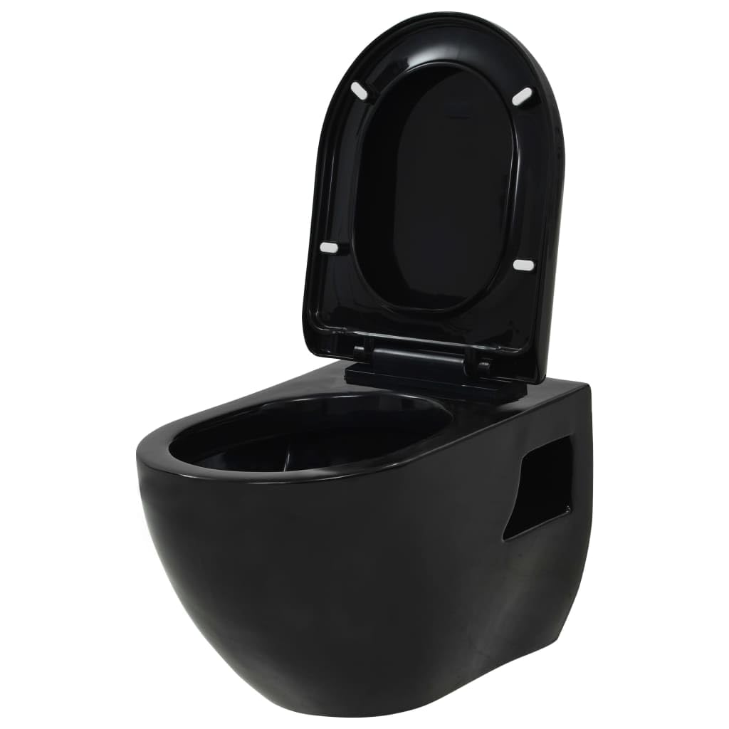 Kit completo WC sospeso a parete con serbatoio nascosto in ceramica nero 02_0003580
