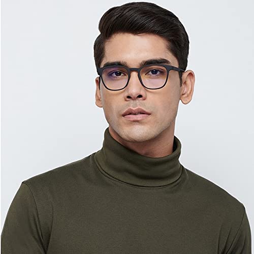 Lenskart Hustlr - As Seen On Shark Tank | Peyush Bansal Glasses | Zero Power Bluecut & Antiglare Computer Eyeglasses | Black Full Rim Square | For... - Image 5