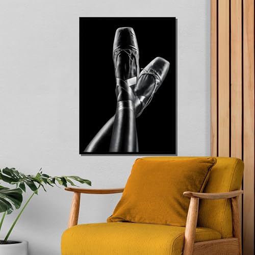 Tableau sur toile Pointes noires vibrer au rythme de la danse classique affiche murale - 4