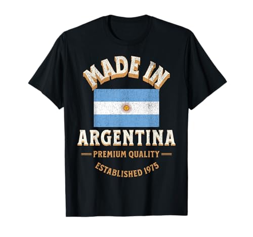 Bandiera argentina 1975 di alta qualità, prodotta in Argentina Maglietta