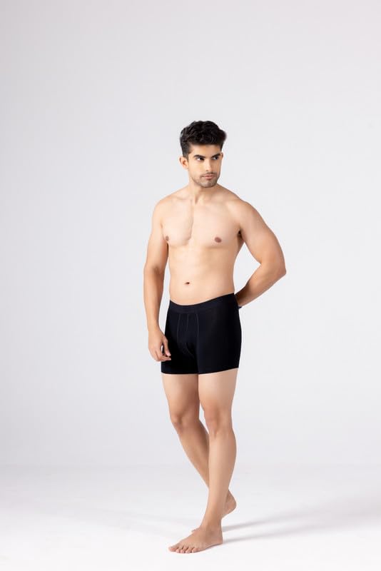 Image of HIELABS Micromodal Pouch Underwear for Men | Regular Fit Trunk | Ultra Soft & Breathable | Anti Odour | Ultrasoft Waistband | Men AllDayFit | Pack of 1 | Sizes S, M, L, XL, 2XL,3XL,4XL,5XL