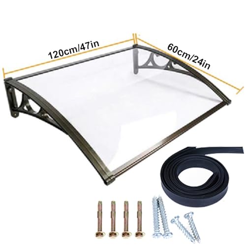 Auvent de porte extérieur pour fenêtre d'entrée abri durable résistant intempéries - 8