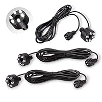 CLGarden 3 Stück LED Ring kalt Weiss für LED Springbrunnen Set kaltweiss Beleuchtung Ø 32mm