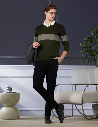 Image of Van Heusen Men's Luxury Sports Regular Fit Full Sleeve Crew Neck Sweater | Sophisticated Flair | Super Premium Fabric