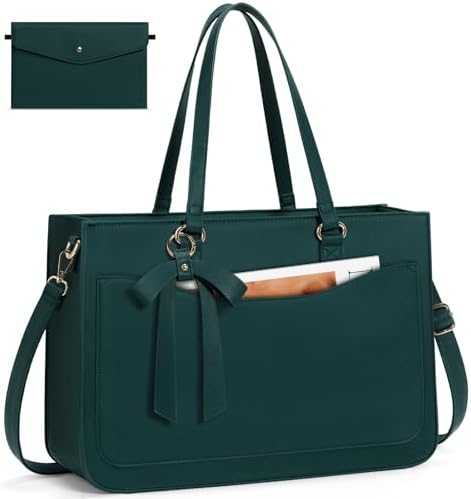 Bolsa De Piel Para Laptop Para Mujer, Bolsa De Trabajo De 15.6 Pulgadas