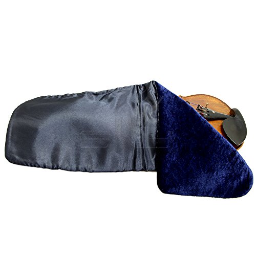 Premium Hand Made Satin Fabric Violin Blanket for 4/4 Full Size Violin Elegant Blue