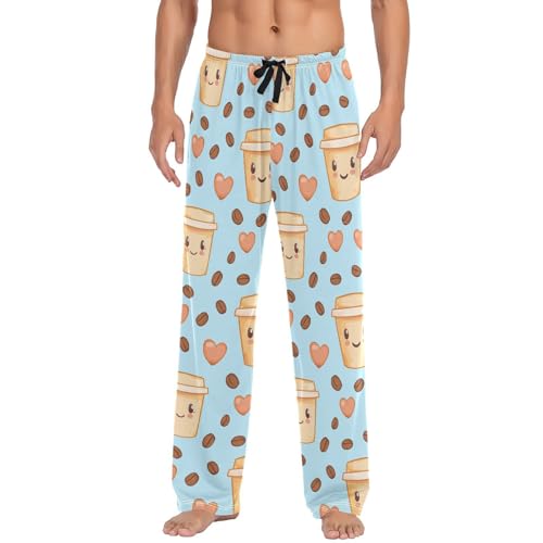 Pantalon de pyjama pour homme ample fini les bas de nuit serrés taille L avec poches