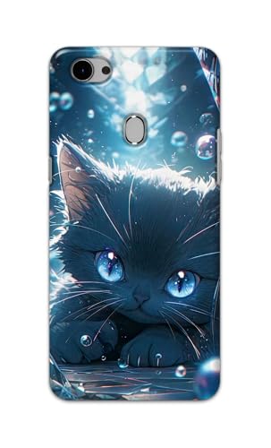 Image of Printed Hard Back Cover Case for Oppo F7 Back Cover (Cute Cat) -1111
