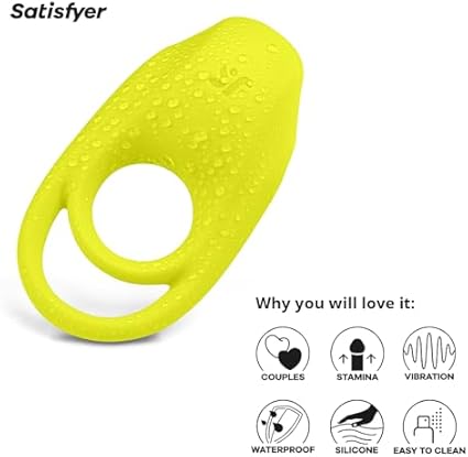 Satisfyer, anillo para el pene, Satisfyer 'Spectacular Duo', para pene y testículos, impermeable, de silicona