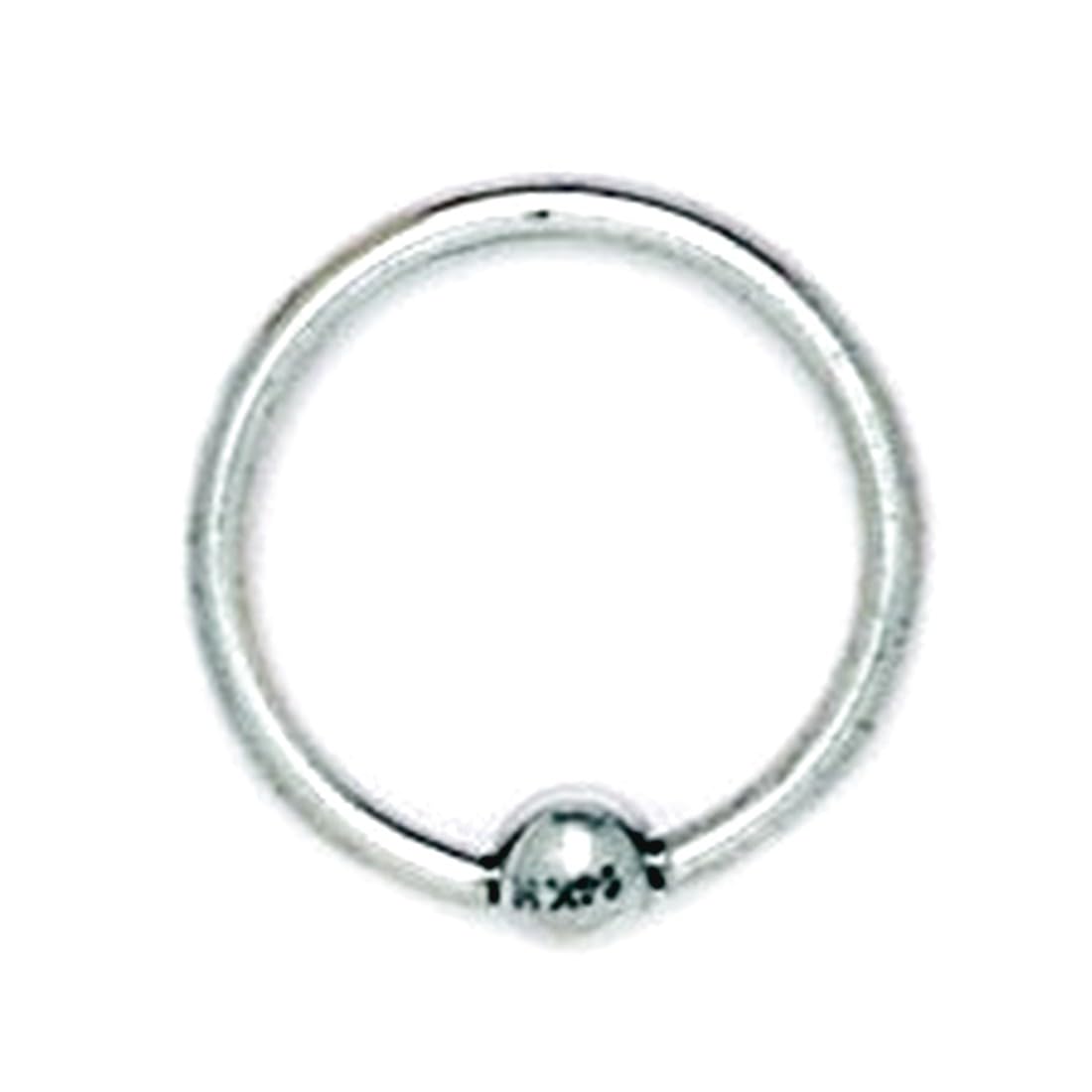 14 Karat Weißgold, 16 Gauge, kreisförmig, Körperpiercing, Schmuckperlenring, Maße: 14 x 14 mm, Schmuckgeschenke für Frauen, Metall