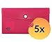 Produktbild ELBA Urban Brieftaschen DIN Lang, aus Kunststoff, transparent, pink, 5er Pack