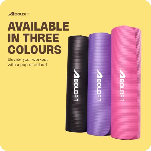 Boldfit Yoga Mats for Women and Men NBR Material with Carrying Strap, Extra Thick Exercise Mats for Workout Yoga Mat for Women for Workout, Yoga, Fitness, Exercise Mat Anti Slip Yoga Mats (Image - 5)