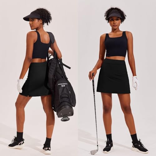 Image of Ekouaer 16 inch Golf Skorts for Woman with Inner Pockets Silicone Grippers Tennis Skirt Quick Dry Athletic Pickleball Skort