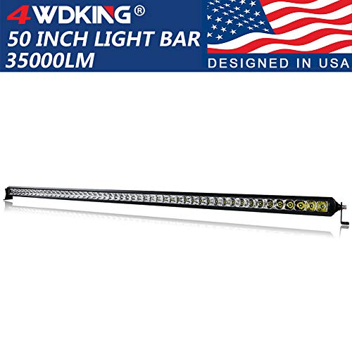 LED Light Bar 50 inch - 4WDKING 250W IP69K Waterproof Off-Road Combo LED