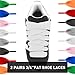 UamGlsob 2 Pairs 3/4''(2cm) Fat Flat Shoe Laces, 39''-63'' Length Flat Thick Wide Shoelaces, Jumbo Shoe Strings Replacement Laces for Skate Shoes (Black+White, 54''/140cm)