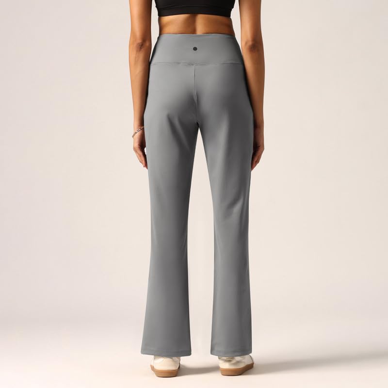 Image of BlissClub Women's Ultimate Straight Pants - Lite, High Waist Formal Trousers with Wide Waistband, Tall (for Women Above 5'5 ft)