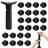 Bellanova Schwarze Wein Vakuumpumpe mit 24 Vakuum Weinverschluss, Ergonomischer ABS-Griff, Auslaufsicher, Leicht & Wiederverwendbar, Ideal für Zuhause & Gastronomie (24)