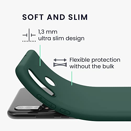 kwmobile Case for Huawei P30 Lite Case - Soft Cover - Shockproof TPU Material - Wireless Charging - Forest Green - Image 2
