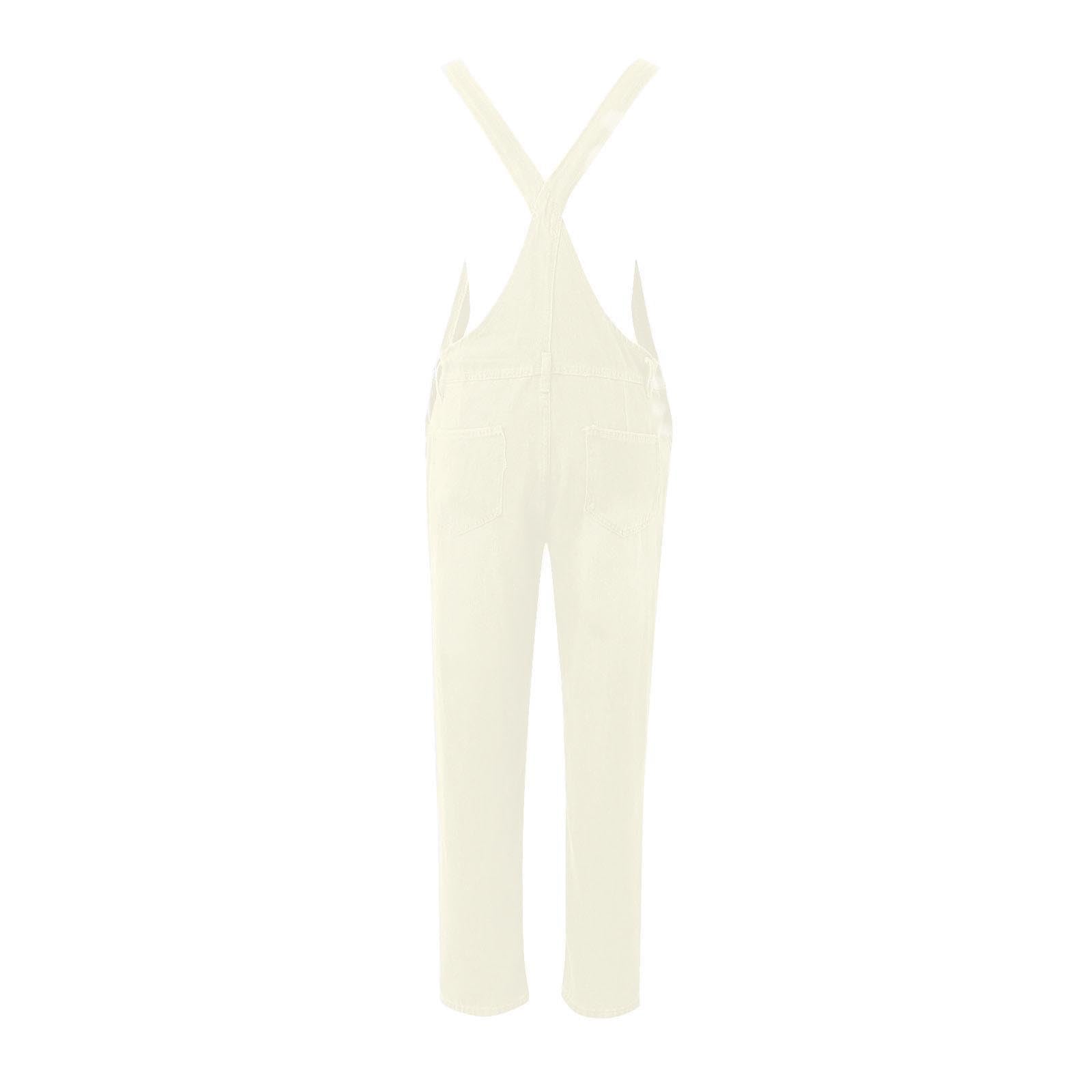 Latzhosen FüR Damen - Modischer Damen-Overall weichem Stretch-Jeansstoff mit verstellbaren Trägern für Bequeme Freizeitmode
