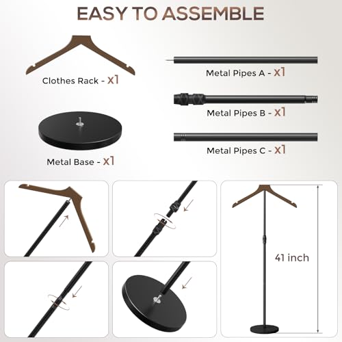 Mannequin Torso, 30 to 41 Inch Height Adjustable Shirt Display Stand for Vendors Shop Graduation Party, Stable Ease Assembly Dress Form Clothes Garment Rack, Jacket Coat Hanger Stand, Brown