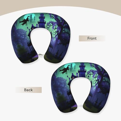 Almohada para viaje de poliéster negro cervical miniatura 3