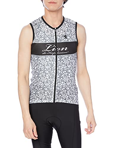 [リオン ド カペルミュール] ノースリーブジャージ インドアサイクリング 吸汗速乾 イタリア製2wayストレッチ素材 ブラック L