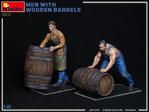 Miniart 1:35 - Men with Wooden Barrels - Image 3