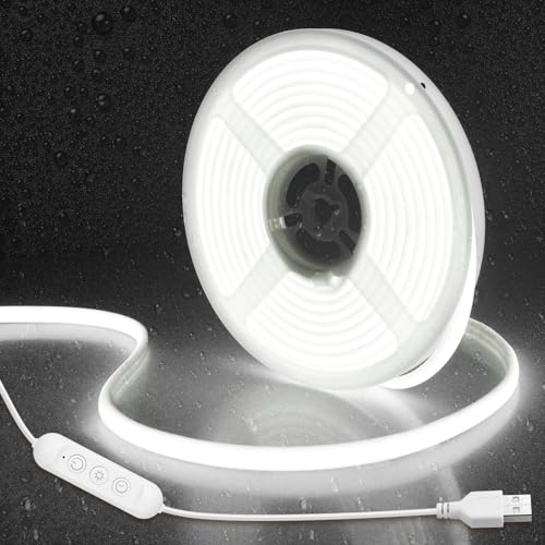 Aclorol Tira LED COB 5V 6000K 6M Impermeable Dimmable miniatura 1