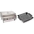 Cuisinart CGG-306 Chef's Style Portable Propane Tabletop 20,000 BTU Professional Gas Grill + Cuisinart CNW-328 Non Stick 11-Inch Grill Wok