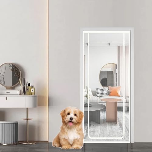 Puerta mosquitera interior resistente a mascotas con malla para balcón 6