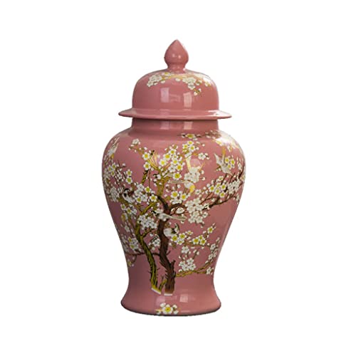barattolo di zenzero in ceramica, stile vintage cinese, con coperchio, grande capacità, decorazione per la casa, ideale per soggiorno, 20-35 cm