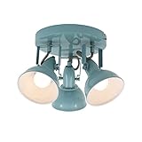 retro lampenschirm metall Die Strahler sind dreh- und schwenkbar und somit individuell einstellbar. Abmessungen der Wohnraumleuchte: 210x156 mm (Durchmesser x Höhe)