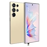 Echoamo S24 Ultra Cell Phone,5G Unlocked Phone,Smartphone with Tool Pen, Android 14.0 Cell Phone 8GB+256GB Dual SIM Dual Standby (Yellow)