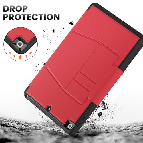 Étui intelligent iPad 9e génération rouge - Protection folio fine avec support multi-angle