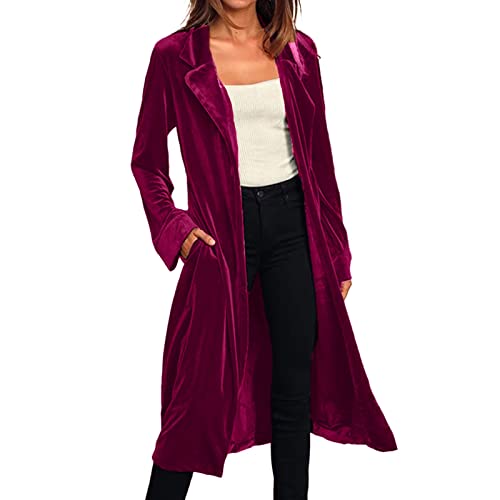 Veste cardigan en velours pour femme le manteau long idéal au quotidien